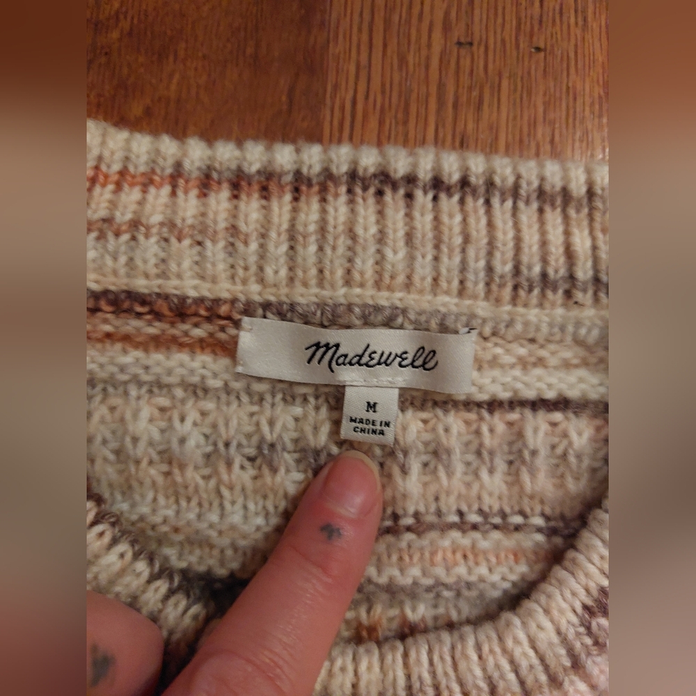 Striped Cream Sweater - Picture 3 of 4